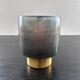 Glass and brass tealight holder