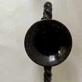 Large twisted amphora vase in glazed ceramic, Vallauris