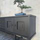 XL design black stained oak brutalist sideboard – De Coene