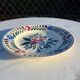 Vintage hand-painted flat plate, Sarreguemines Forêt Vosges