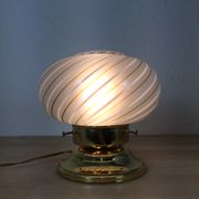 Lamp mushroom globe glass golden base