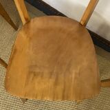 Set of 3 vintage wooden bistro chairs