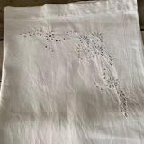 Embroidered cotton/linen sheet