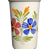 Malicorne, vase rafraichissoir faïence polychrome XXème