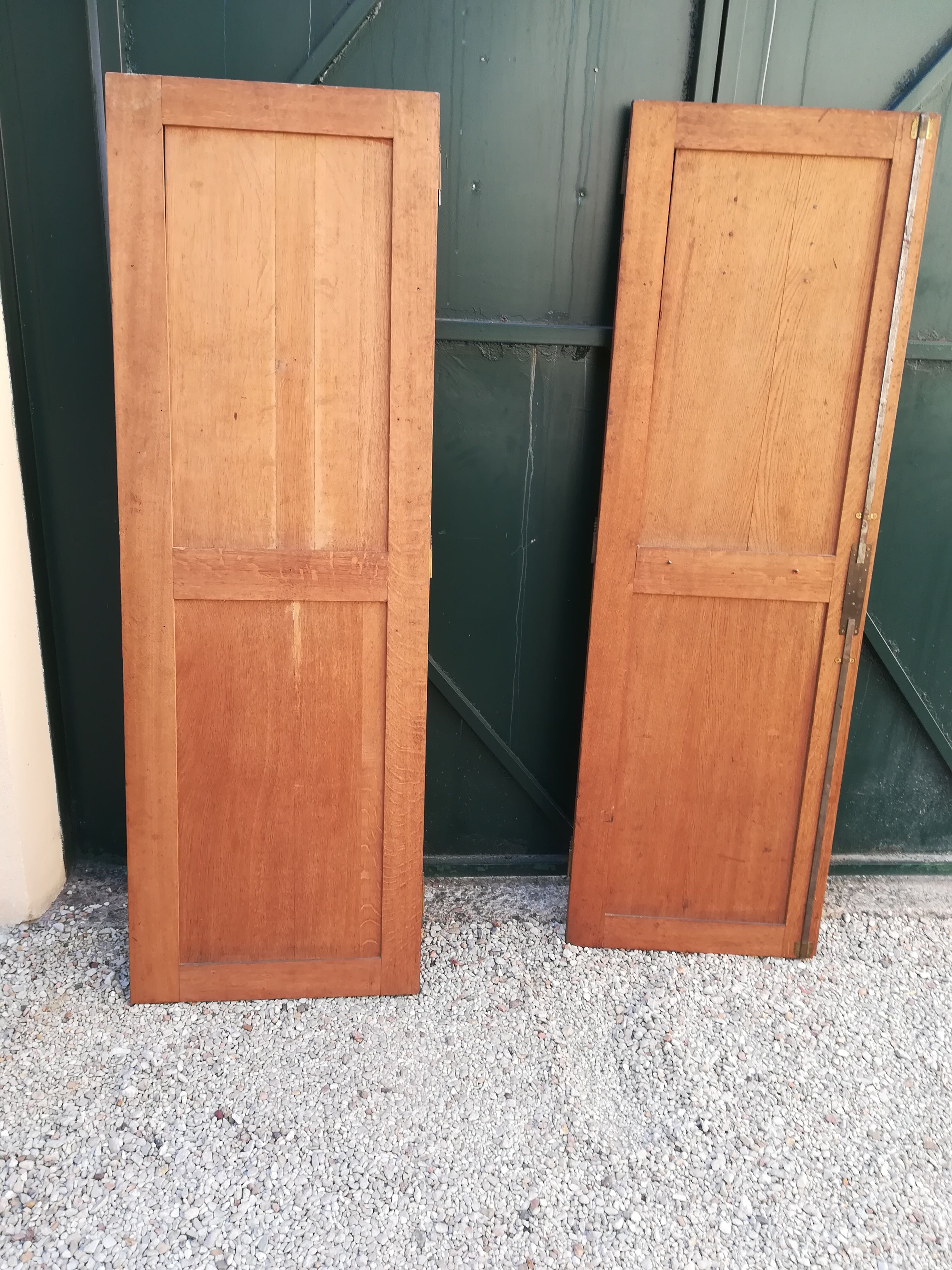Pair of oak cabinet doors