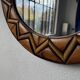 Round rattan mirror 1980