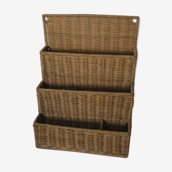 Wicker office organizer