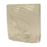 Sèvres paperweight, frosted crystal profile portrait of a woman
