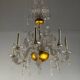 Liège chandelier in blown, molded and pinched glass, circa 1900