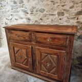 Buffet Ancien Français du XVIIᵉ Siècle en Bois de Châtaignier