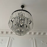 Small Italian ceiling lamp in Crystal - 50s/60s