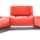 Leather sofa, Cassina Veranda model by Vico Magistretti