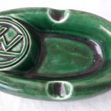 Green ceramic ashtray