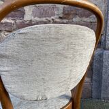 Pair of vintage curved wooden chairs