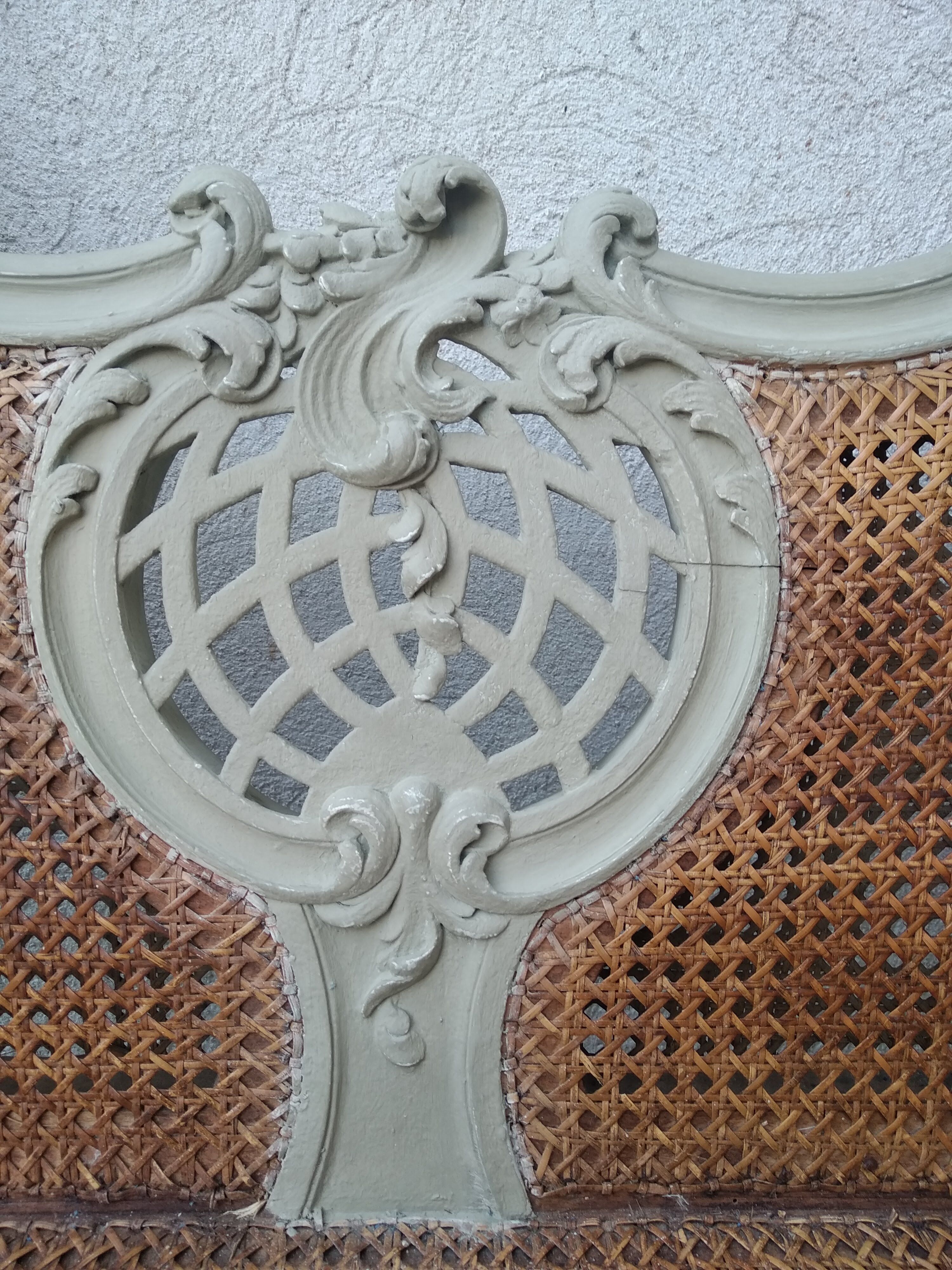 Salon Louis XV with double patinated cannage