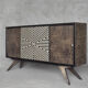 Sideboard with hand-painted pattern, 1960