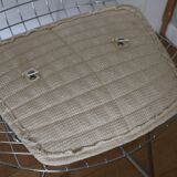 4 chrome Bertoia chairs with cushion