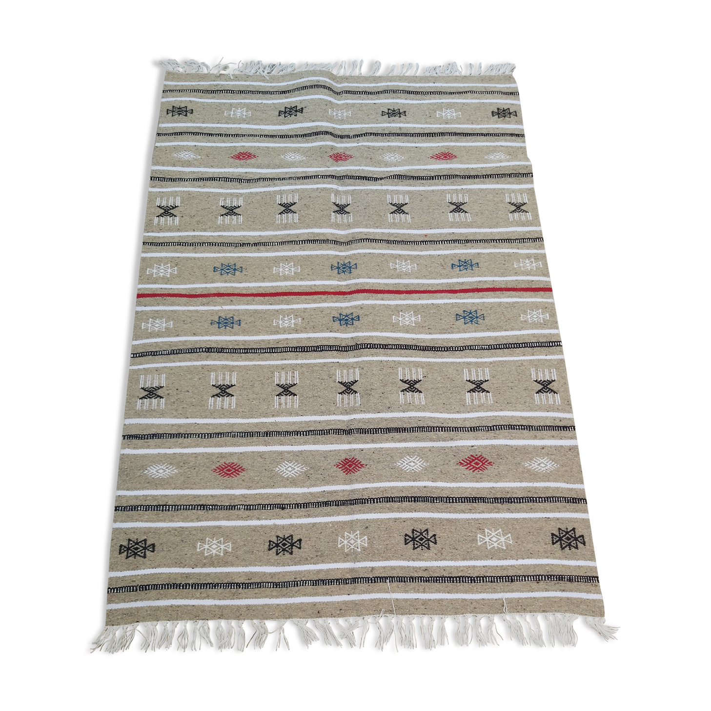 Traditional kilim carpet with Berber motifs 100x145cm