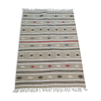 Tapis kilim traditionnel à motifs berbères 100x145cm