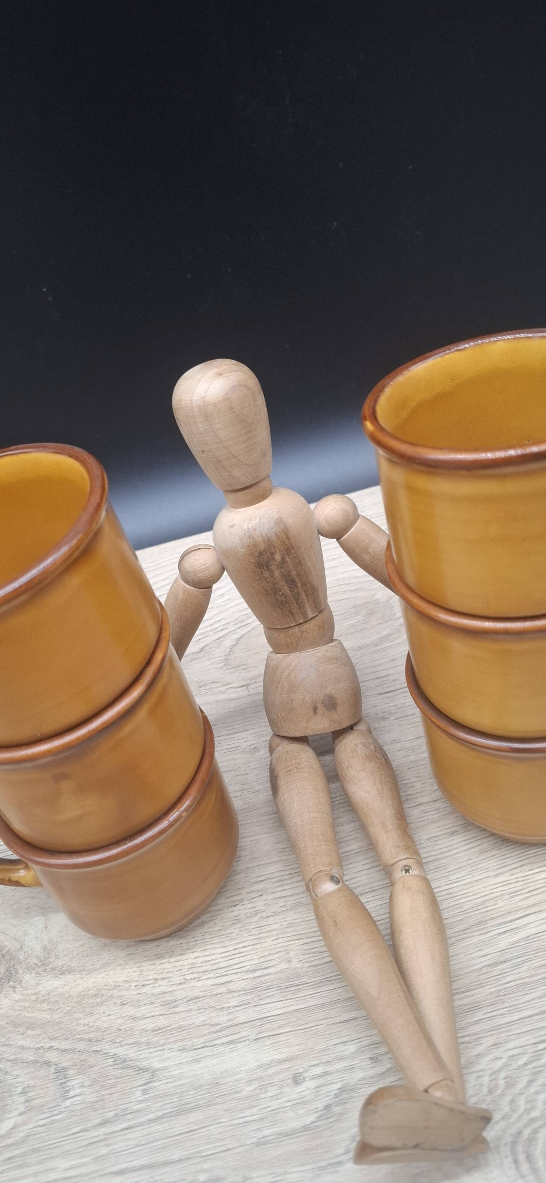 Set of 6 Saint Clément coffee cups, France