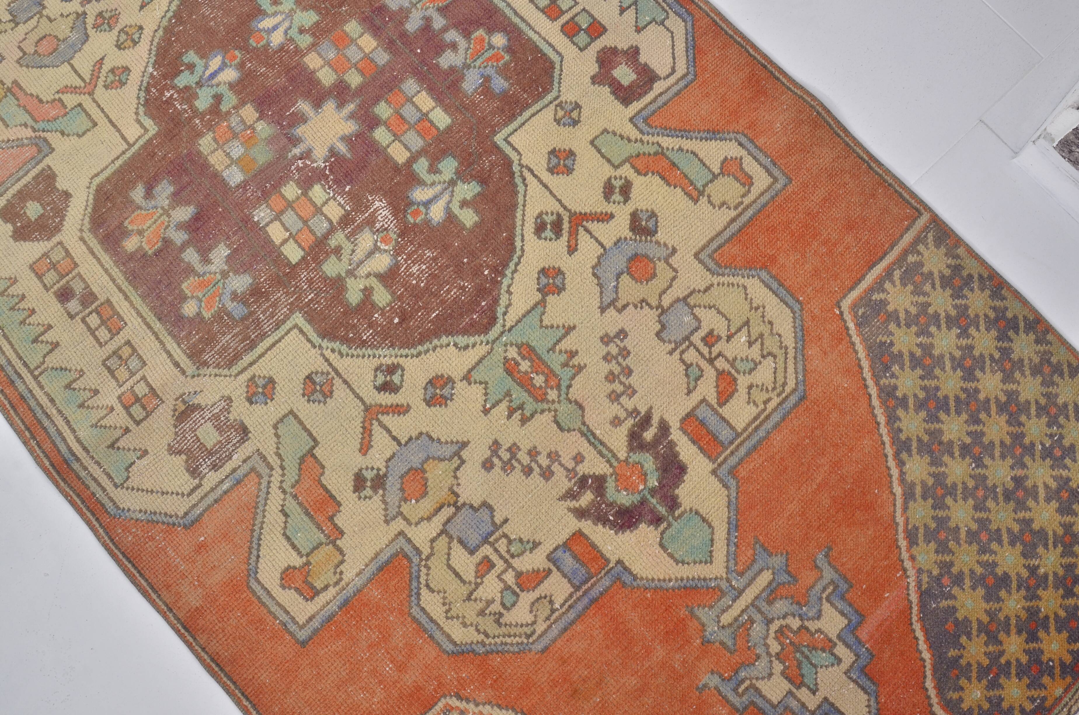 Orange & Brown Turkish Vintage Rug sku 2576