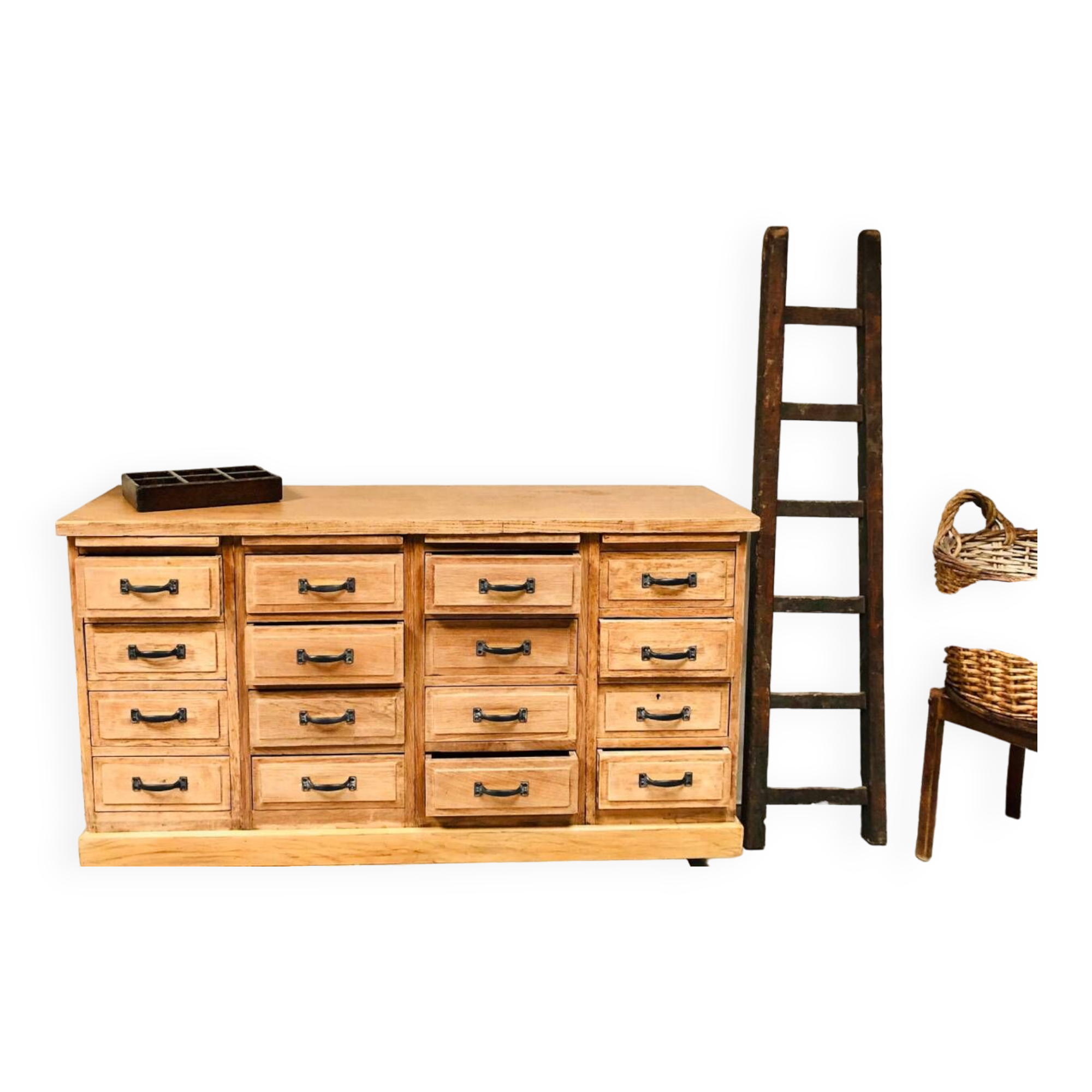 Old oak hardware cabinet