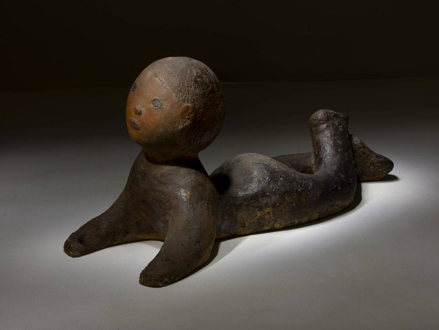 Toddler, Ceramic Garden Statue, 1960s–1970s, Czechoslovakia