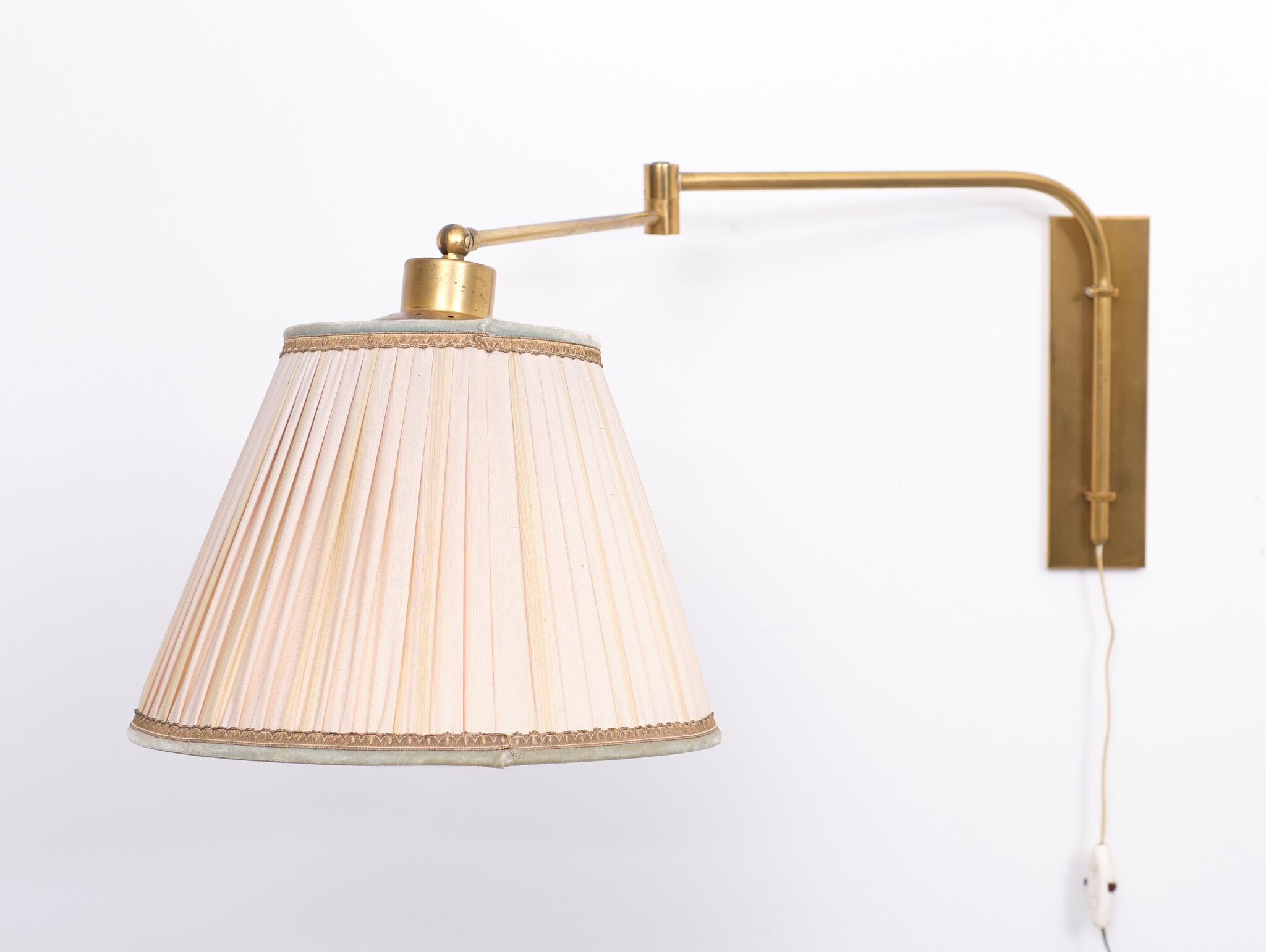 Brass harmonica scissor wall lamp 1960s holland