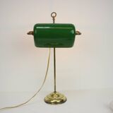 1930's Art Deco Banker Table Lamp , Czechoslovakia