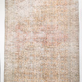 8x12 handmade orange foloral turkish rug 383x257cm