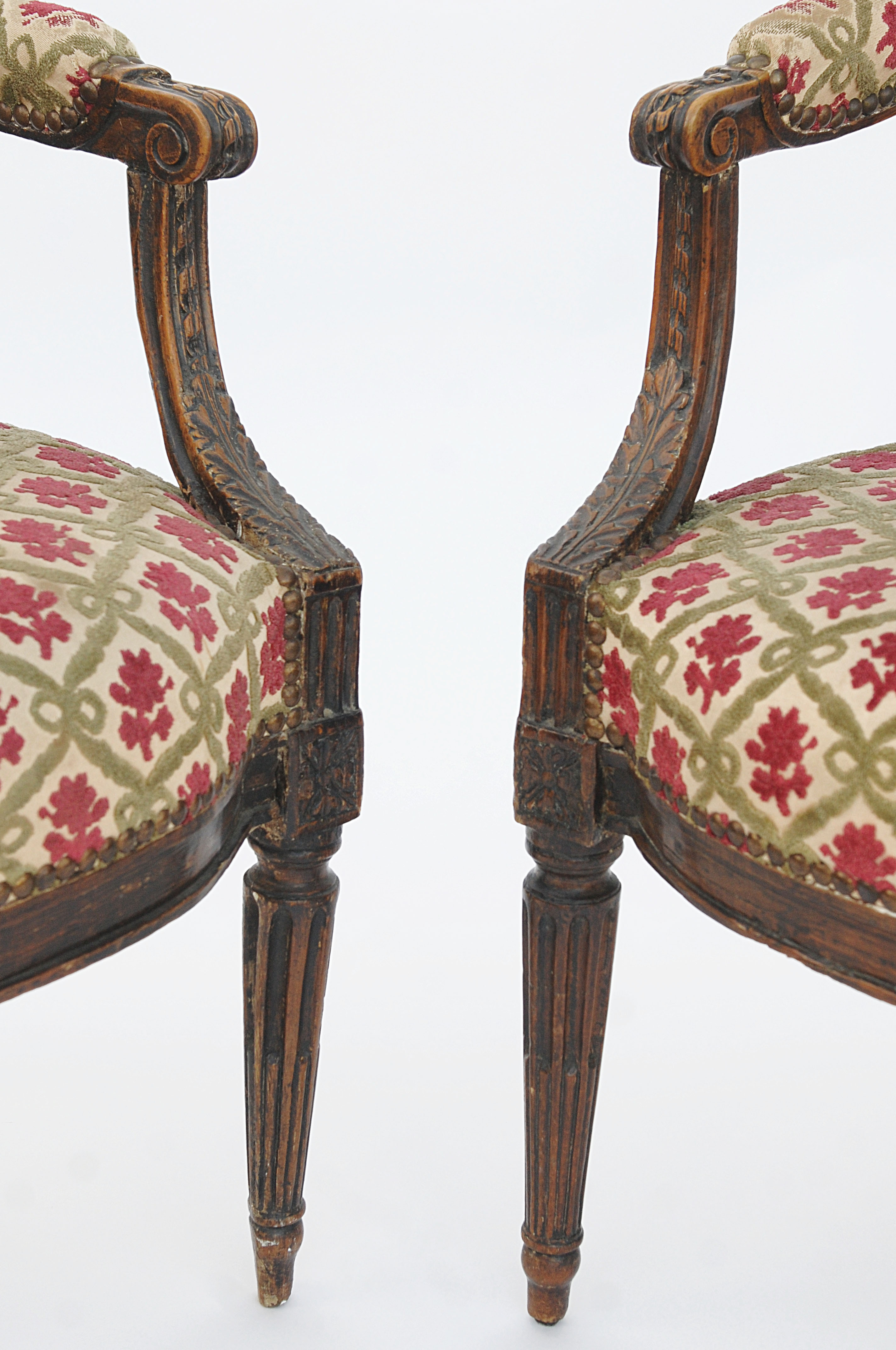 Pair of Louis XVI-style convertible chairs