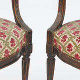 Pair of Louis XVI-style convertible chairs