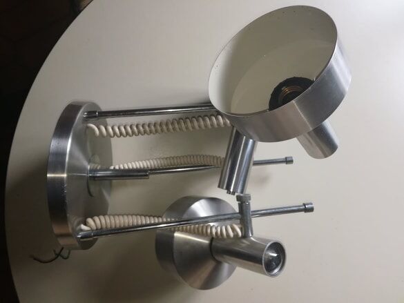 Ceiling luminaire, Wall lamp, stainless steel 1970