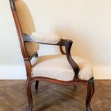 Fauteuil à la reine, style Louis XV, XIXème siècle
