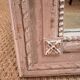 Louis XVI style trumeau mirror in patinated wood