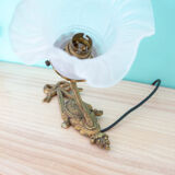 Golden opaline gooseneck wall lamp