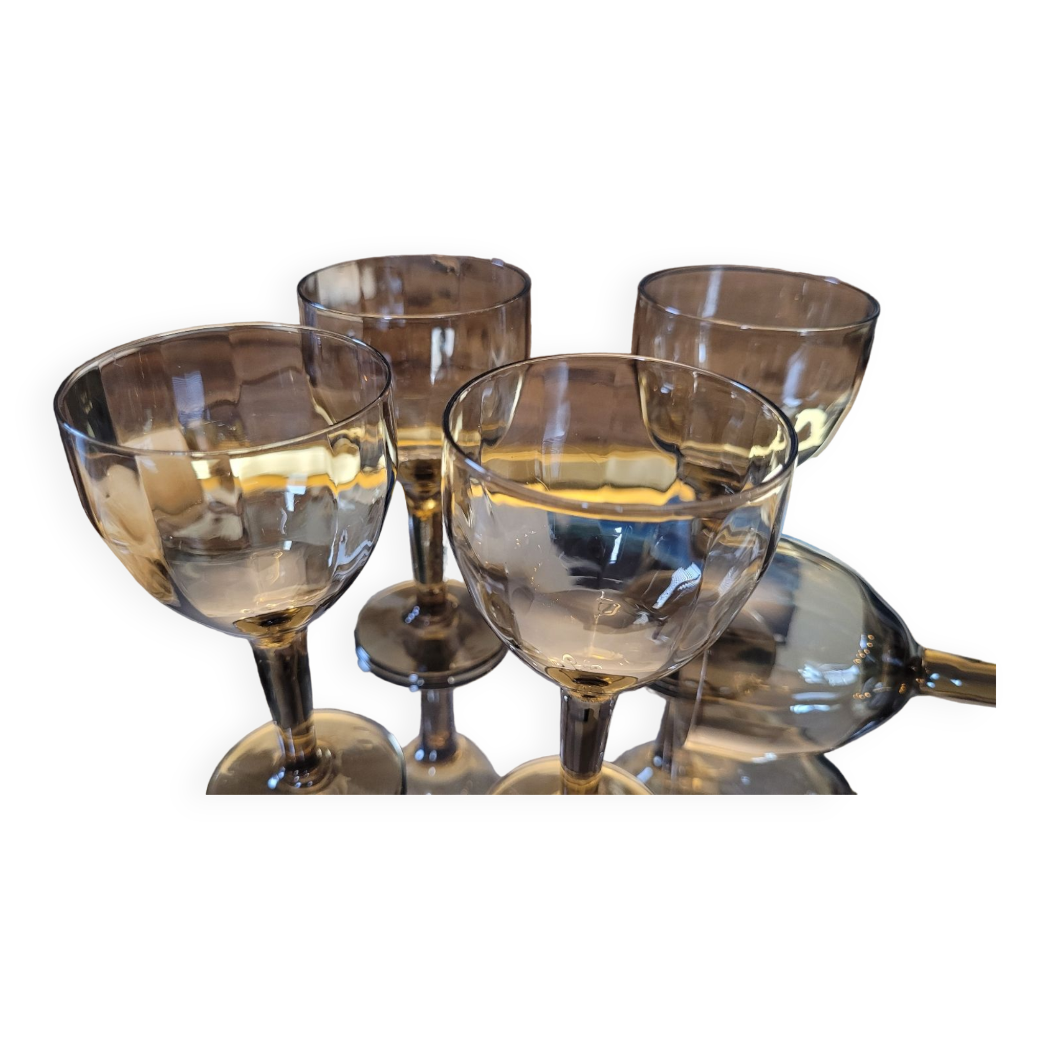 Verre à porto fumés 60's