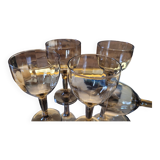 60's smoked port glass
