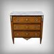 Small chest of drawers in amboyna and rosewood, Louis XVI style – 1940