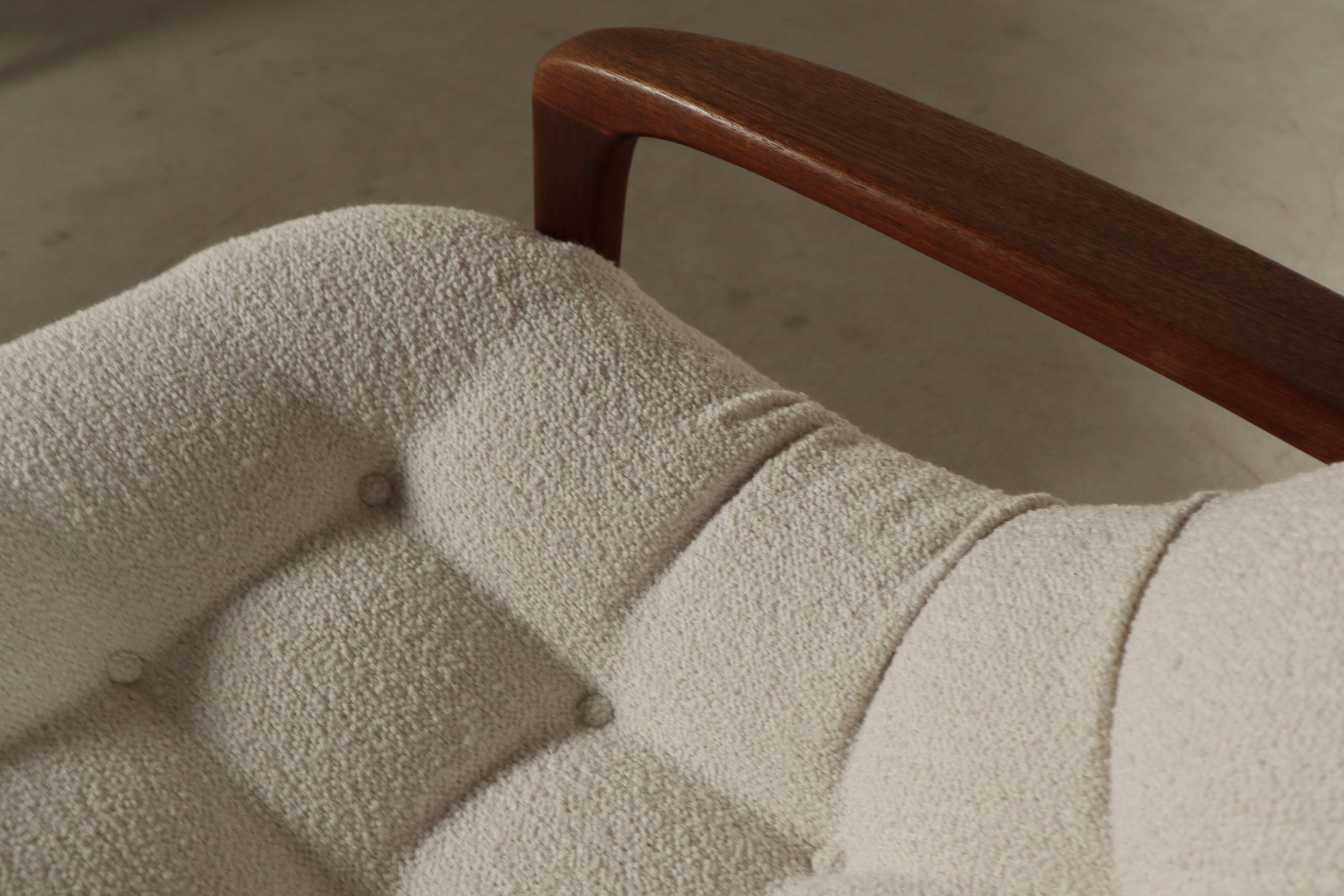 Vintage Teak "Scoop" chair with ottoman by R.Huber & Co