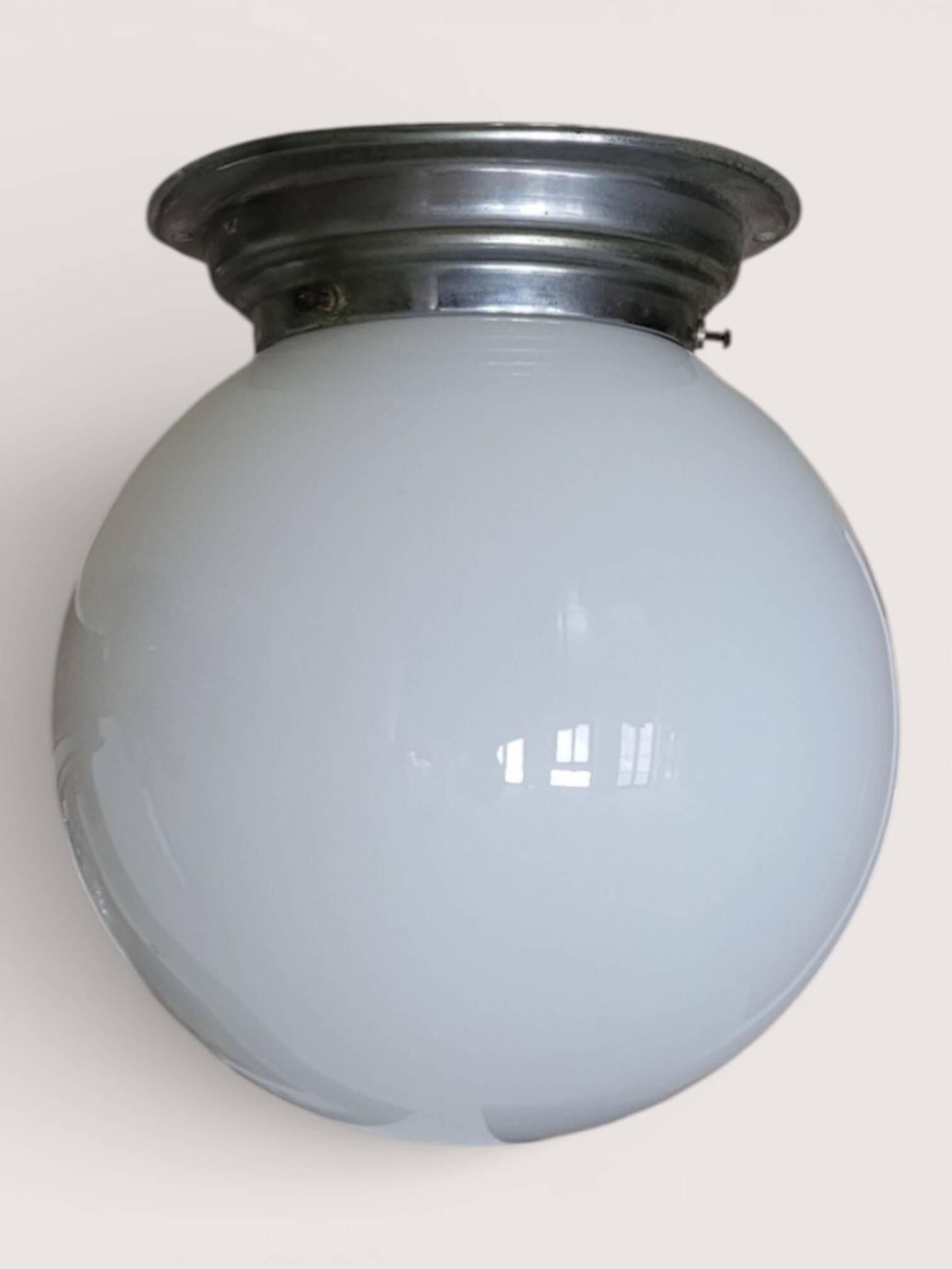 1950s Glass Globe Ceiling Light