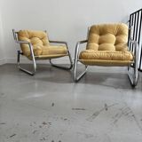 Vintage yellow Bauhaus armchair