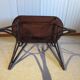 Vintage children's desk console bamboo rattan curved wood Thonet style 80s dark mahogany