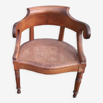 Fauteuil cané style Louis Philippe