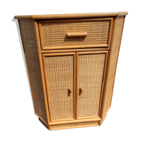 Vintage bamboo rattan notch