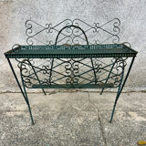 Vintage wrought iron magazine rack, Matego.