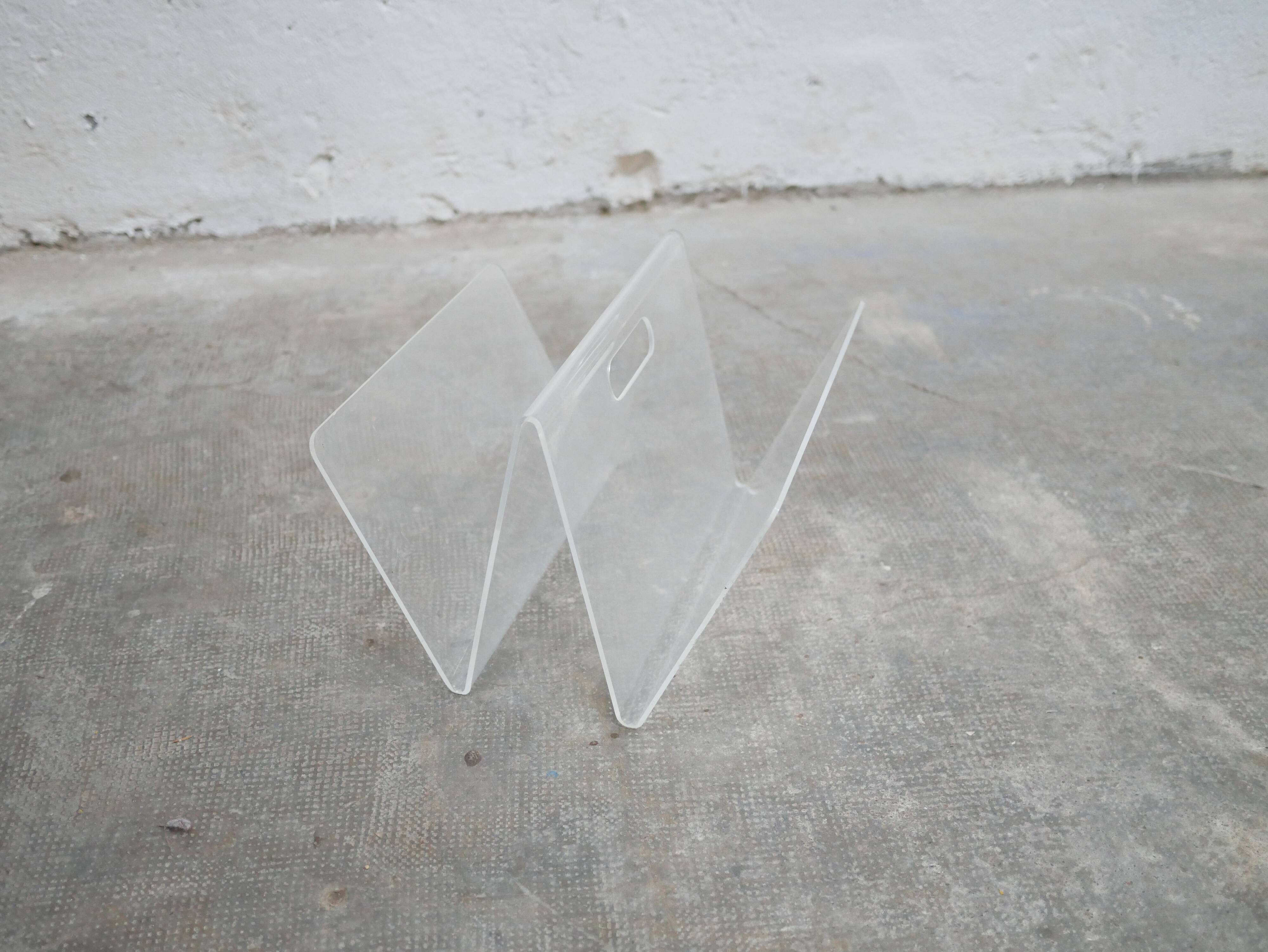 Vintage Plexiglas magazine holder