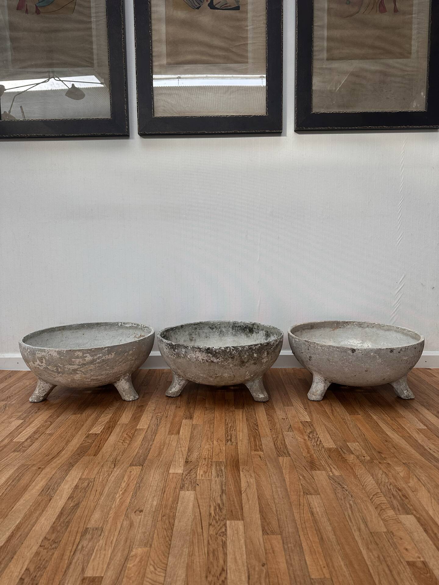 Set of 3 planters Demi-Chaudron, Willy Guhl, Switzerland - 1950/70