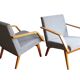 Pair of 1970s Armchairs by Mier with new fabric