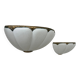 Vintage shell wall light, matte white plaster and gold, France, 1970.